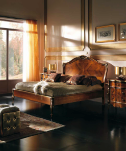 Letto sagomato in noce