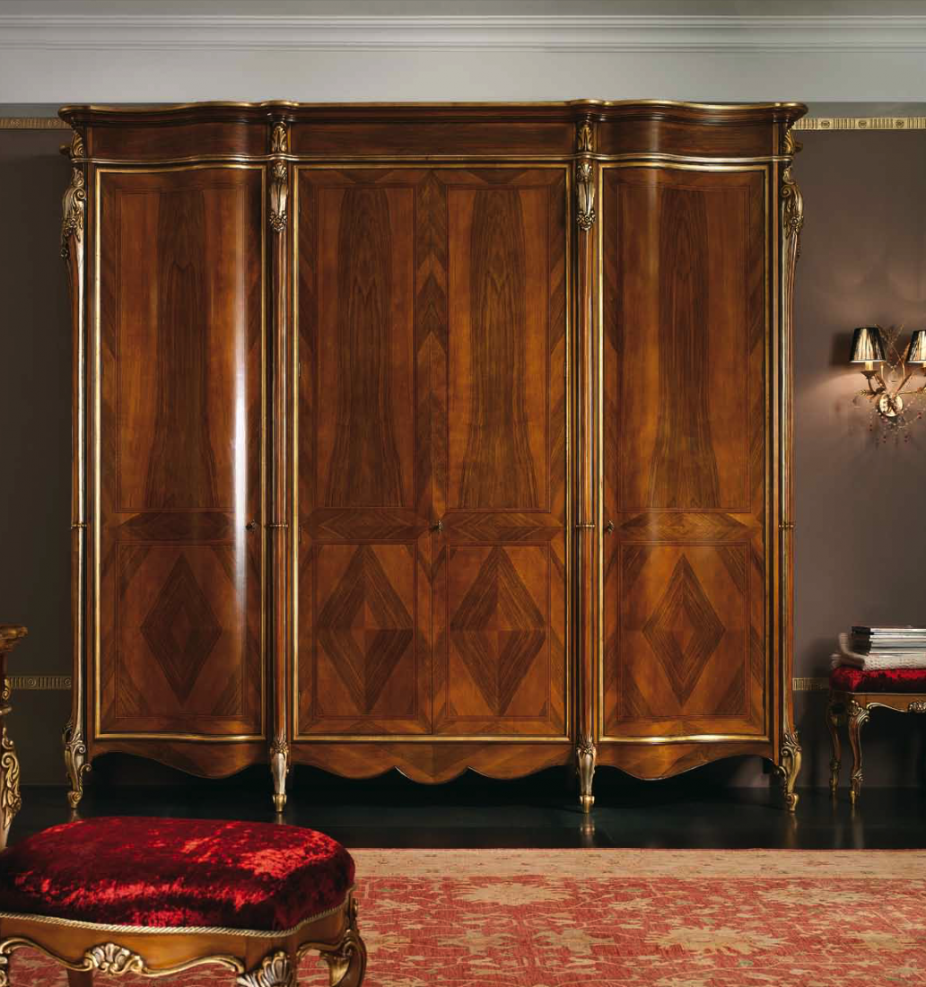 0226N - Armadio 4 porte in noce