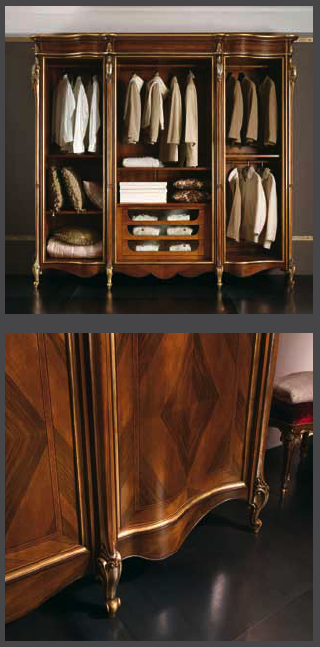 0226N - Armadio 4 porte in noce