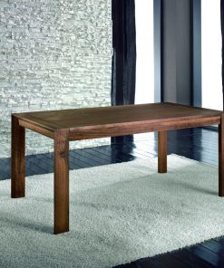 Tavolo allungabile con piano placcato