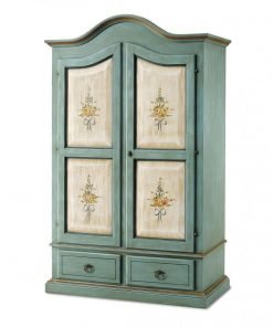 Armadio 2 porte e 2 cassetti azzurro bicolore