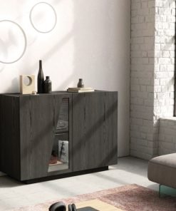 Credenza 2 porte con inserto in vetro