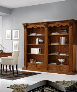 Libreria a giorno con 4 cassetti