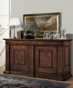 Credenza 2 porte e 2 cassetti con intarsio