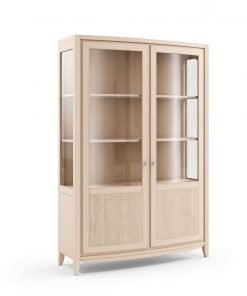 Vetrina 2 porte con decoro foglia
