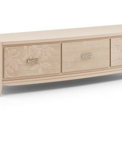 Porta TV con 3 cassetti decoro foglia