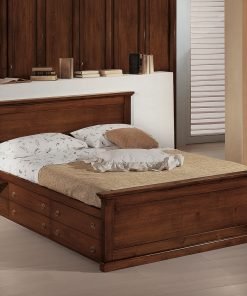 Letto matrimoniale a 12 cassetti e 2 tiretti estraibili