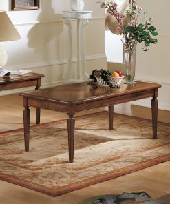 Tavolino da salotto rettangolare con piano parquet