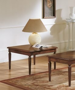 Tavolino quadrato con intarsio parquet