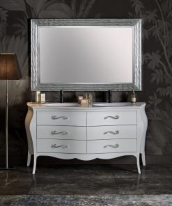 Mobile bagno bombato 6 cassetti con 2 vasche