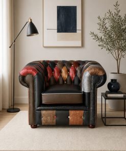 Poltrona Chesterfield club mod. Harlequin