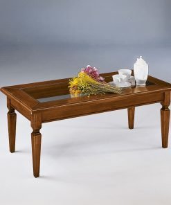 Tavolino da salotto con piano vetro