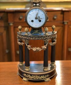 Orologio originale in marmo, ottone e antimonio
