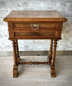 Portalavoro intarsiato originale in noce