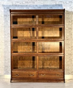 Vetrina - libreria a moduli originale in rovere