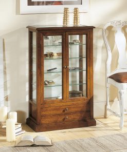 Vetrina 2 porte 2 cassetti