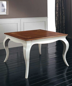 Tavolo allungabile con piano placcato