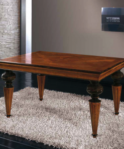 Tavolo allungabile con piano placcato