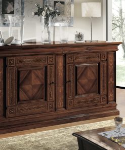 Credenza 2 porte e 2 cassetti intarsiata