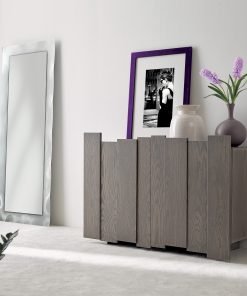 Credenza 2 porte a sbalzo con gamba dritta acciaio