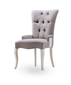 Sedia Cloe con schienale capitonnè