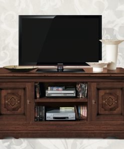 Base porta TV 2 porte con intarsio