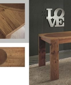 Tavolo allungabile in rovere con nodo