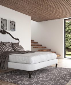 Letto Lisbona con giroletto imbottito