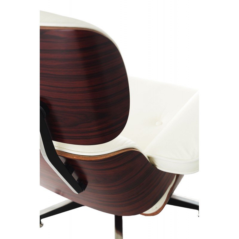 art.FM-803 Poltrona relax con poggiapiedi in pelle bianca o nera
