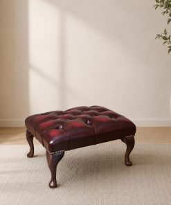 Poggiapiedi Chesterfield mod. John in pelle