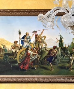 Dipinto originale con cornice in foglia oro
