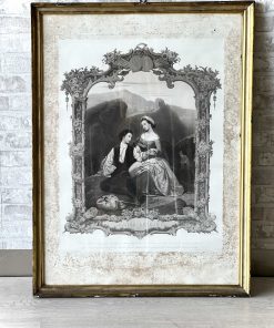 Stampa originale con cornice in argento meccato