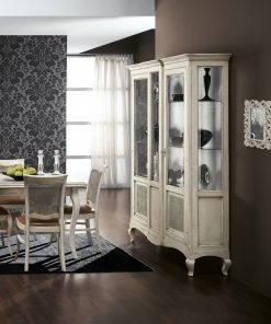 Vetrina 2 porte con paglia di Vienna