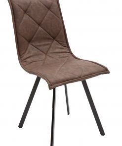 Sedia ecopelle marrone