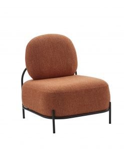 Poltrona con tessuto arancio