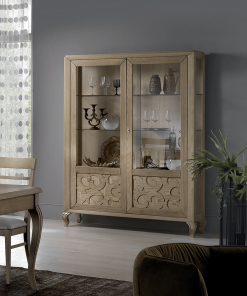 Vetrina 2 porte con decoro